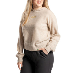 Los Angeles Dodgers Lusso Women's Beatriz Cashmere Pullover Hoodie - Natural - MLB Discount