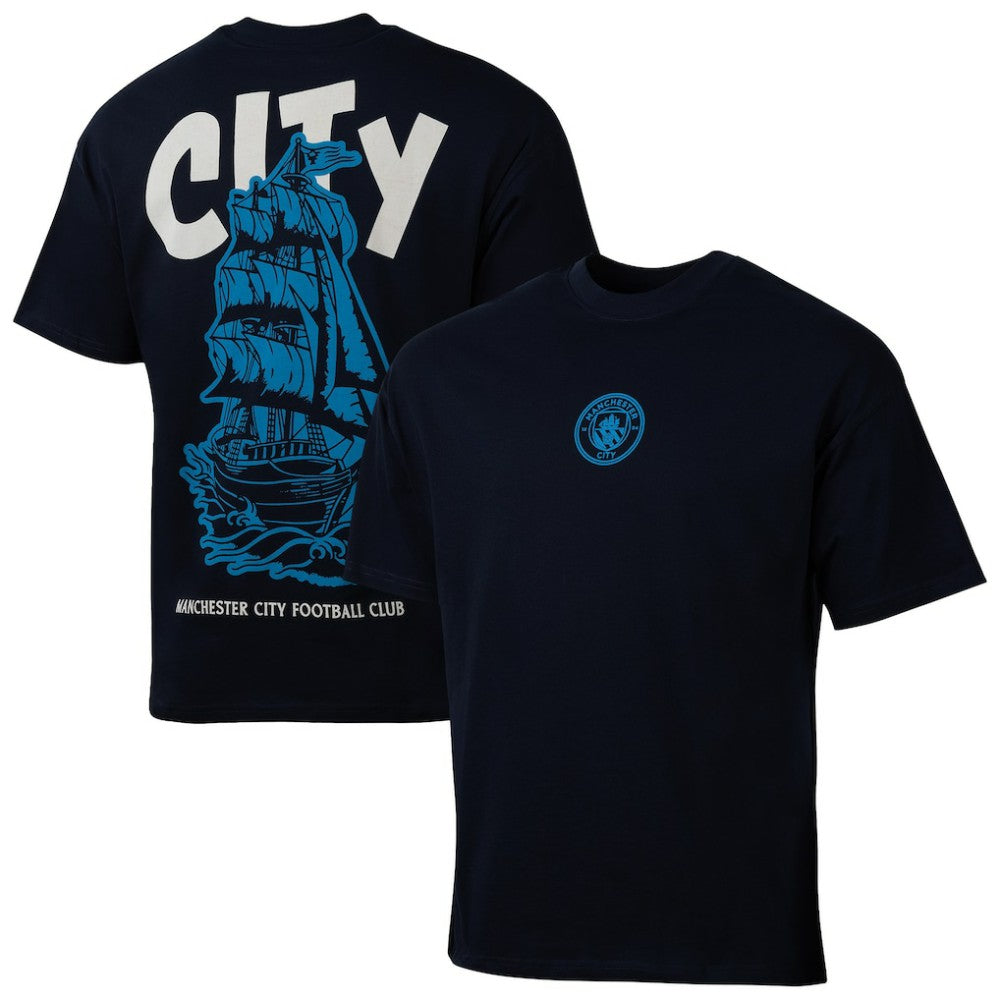 Manchester City Sport Design Sweden Youth Game Day Graphic T-Shirt Navy