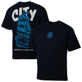 Manchester City Sport Design Sweden Youth Game Day Graphic T-Shirt Navy