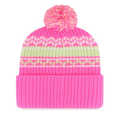 47 brand Dallas Cowboys '47 Girls Youth Polar Vortex Cuffed Knit Hat with Pom Pink