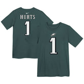 Nike Jalen Hurts Philadelphia Eagles Preschool Player Name & Number T-Shirt Midnight Green