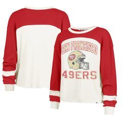 47 brand San Francisco 49ers '47 Women's Double Header Curve Toni Long Sleeve T-Shirt Cream
