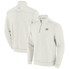 Houston Astros Tommy Bahama Sport Tobago Bay Tri-Blend Half-Zip Sweatshirt - Cream - MLB Sale