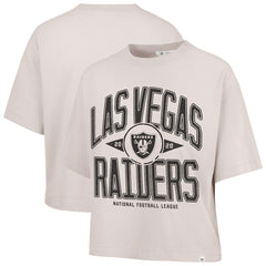 47 brand Las Vegas Raiders '47 Women's Cropped Windthrow Ravine T-Shirt Natural