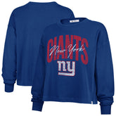 47 brand New York Giants '47 Women's Muse Sydney Long Sleeve Cropped T-Shirt Royal