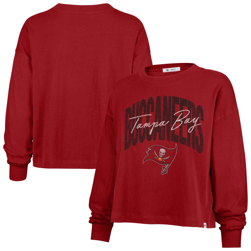 47 brand Tampa Bay Buccaneers '47 Women's Muse Sydney Long Sleeve Cropped T-Shirt Red