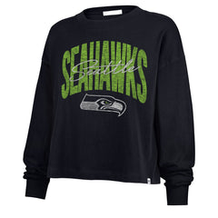 47 brand Seattle Seahawks '47 Women's Muse Sydney Long Sleeve Cropped T-Shirt College Navy