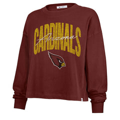 47 brand Arizona Cardinals '47 Women's Muse Sydney Long Sleeve Cropped T-Shirt Cardinal