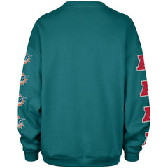 47 brand Miami Dolphins '47 Women's Go Big Oversized Pullover Sweatshirt Aqua