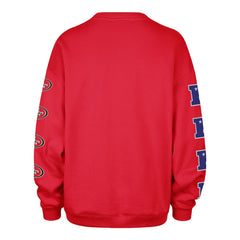 47 brand San Francisco 49ers '47 Women's Go Big Oversized Pullover Sweatshirt Scarlet