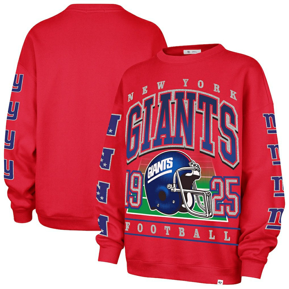 47 brand New York Giants '47 Women's Go Big Oversized Pullover Sweatshirt Red