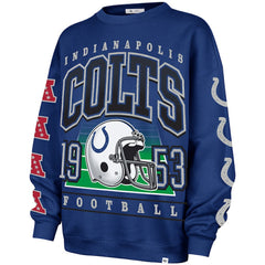 47 brand Indianapolis Colts '47 Women's Go Big Oversized Pullover Sweatshirt Royal