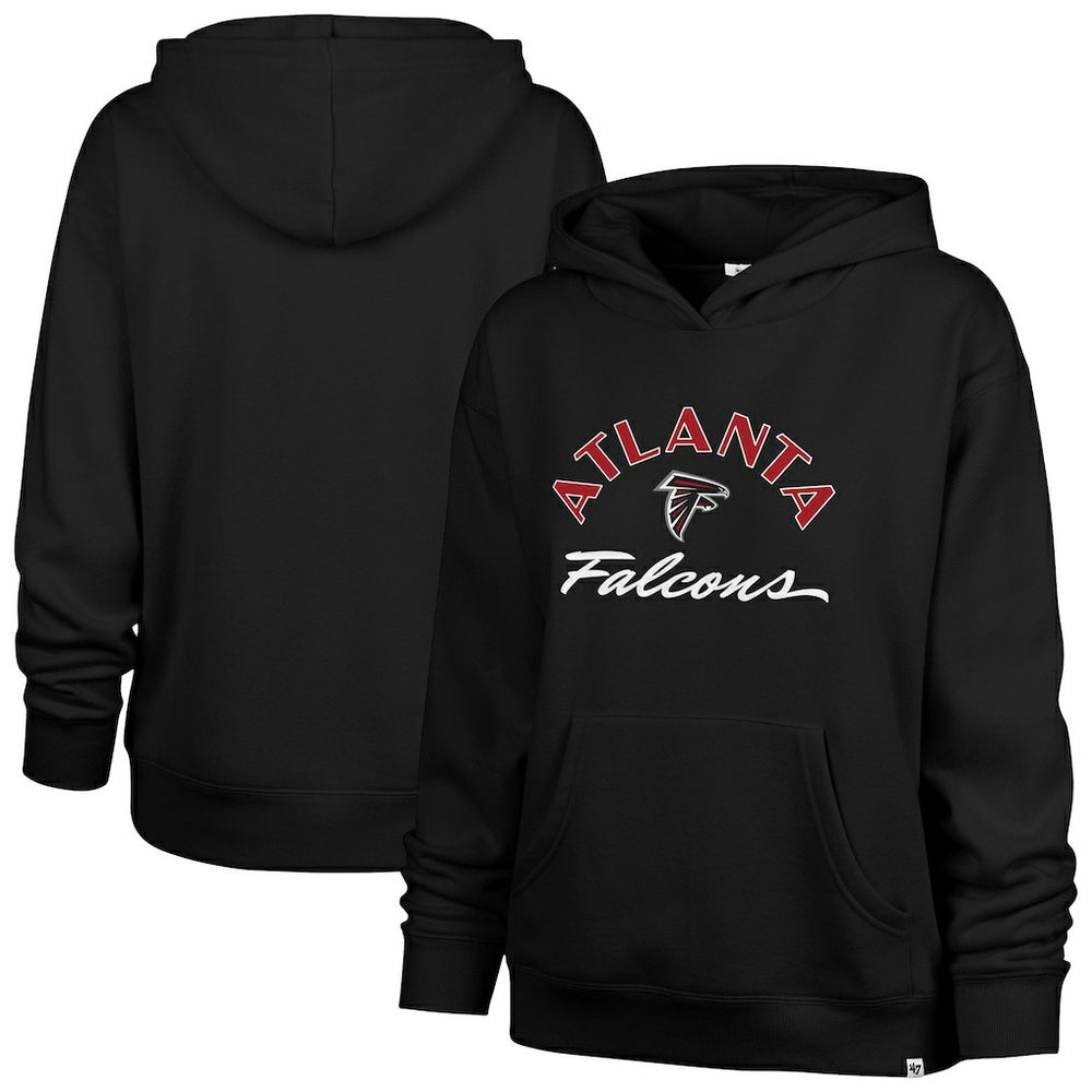 47 brand Atlanta Falcons '47 Women's Whirlwind Naomi Pullover Hoodie Black