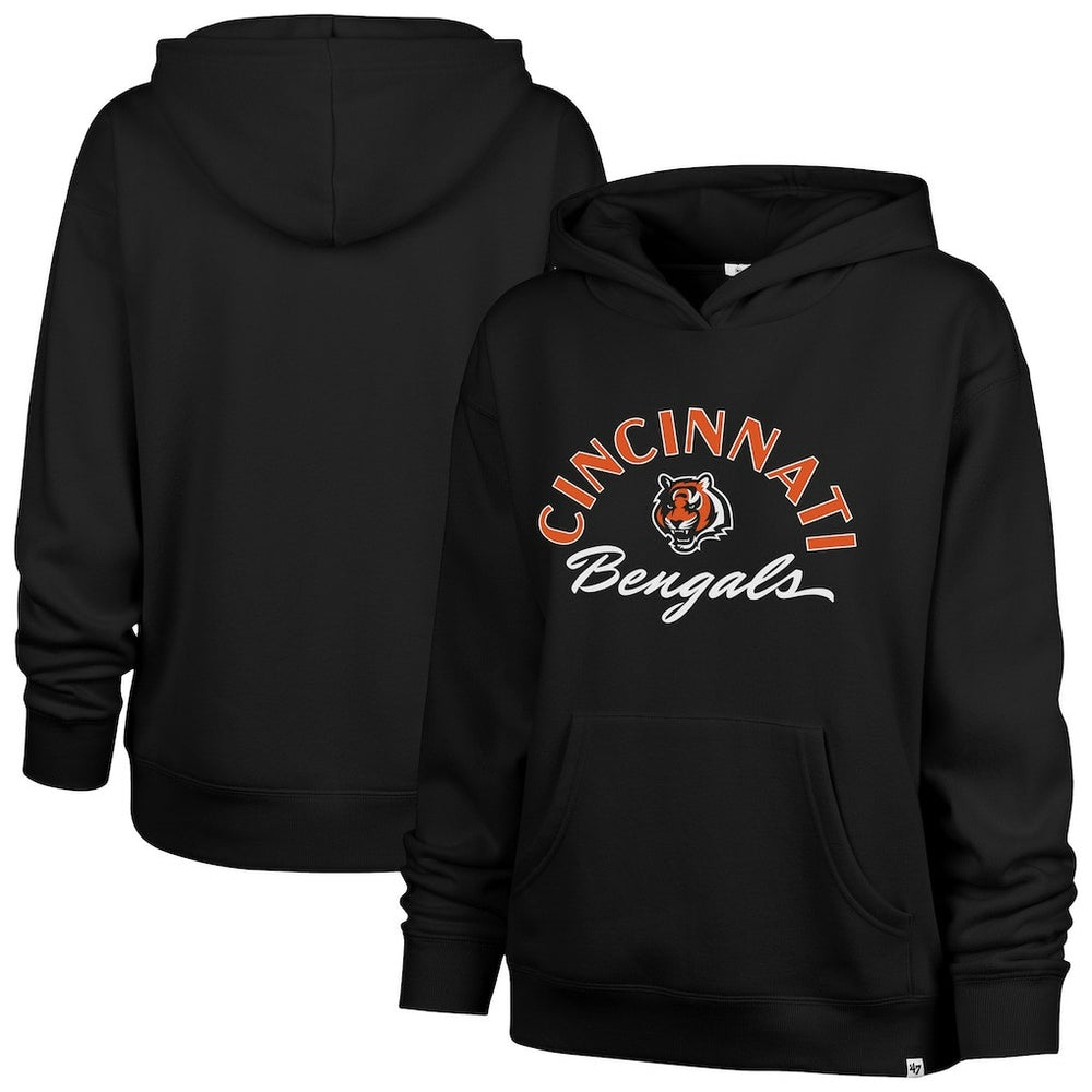 47 brand Cincinnati Bengals '47 Women's Whirlwind Naomi Pullover Hoodie Black
