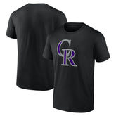 Colorado Rockies Profile Big & Tall Primary Logo T-Shirt - Black - MLB Discount