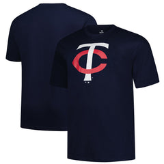 Minnesota Twins Profile Big & Tall Primary Logo T-Shirt - Navy - MLB on Sale