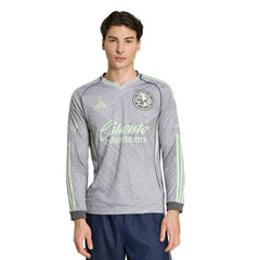 Club America 2025/26 Third Replica Long Sleeve Jersey Gray - Adidas Discount