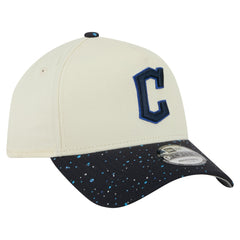 Cleveland Guardians New Era Speckle A-Frame 9FORTY Adjustable Hat - Cream - New Era Discount