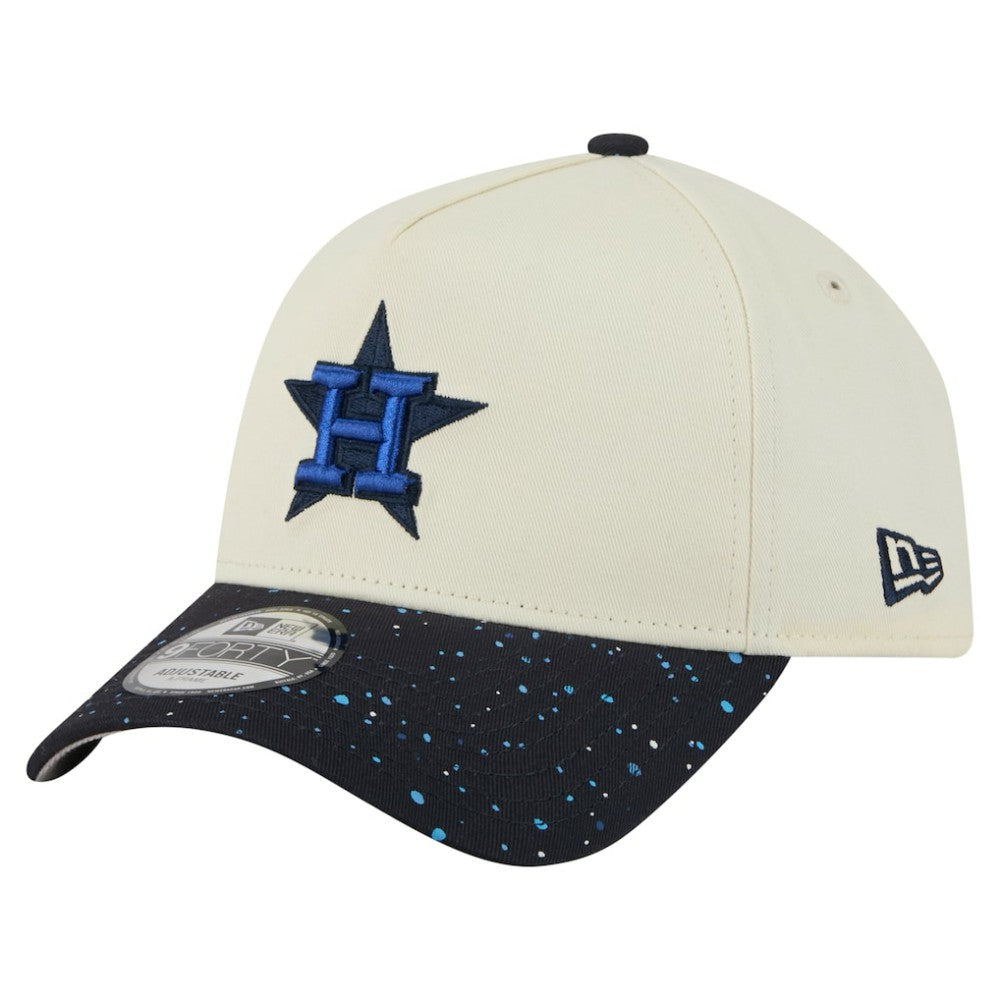 Houston Astros New Era Speckle A-Frame 9FORTY Adjustable Hat - Cream - New Era Sale