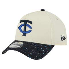 Minnesota Twins New Era Speckle A-Frame 9FORTY Adjustable Hat - Cream - New Era Sale