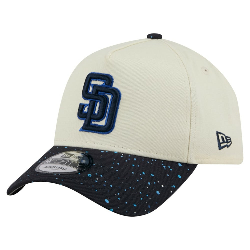 San Diego Padres New Era Speckle A-Frame 9FORTY Adjustable Hat - Cream - New Era Discount