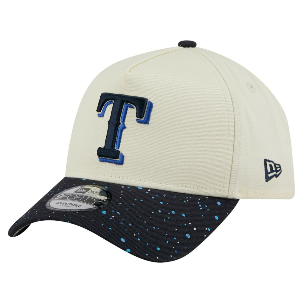 Texas Rangers New Era Speckle A-Frame 9FORTY Adjustable Hat - Cream - New Era Discount