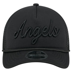 Los Angeles Angels New Era City Initial 9FORTY A-Frame M-Crown Adjustable Trucker Hat - Black - New Era on Sale