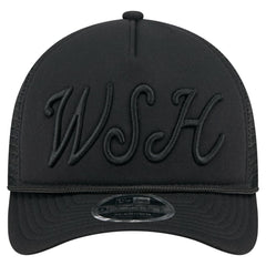 Washington Nationals New Era City Initial 9FORTY A-Frame M-Crown Adjustable Trucker Hat - Black - New Era Sale