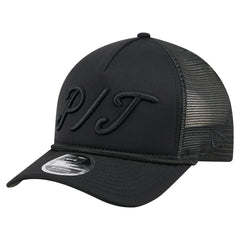 Pittsburgh Pirates New Era City Initial 9FORTY A-Frame M-Crown Adjustable Trucker Hat - Black - New Era Lifestyle