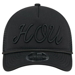 Houston Astros New Era City Initial 9FORTY A-Frame M-Crown Adjustable Trucker Hat - Black - New Era on Sale