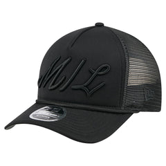 Milwaukee Brewers New Era City Initial 9FORTY A-Frame M-Crown Adjustable Trucker Hat - Black - New Era on Sale