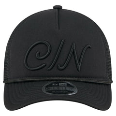 Cincinnati Reds New Era City Initial 9FORTY A-Frame M-Crown Adjustable Trucker Hat - Black - New Era Online