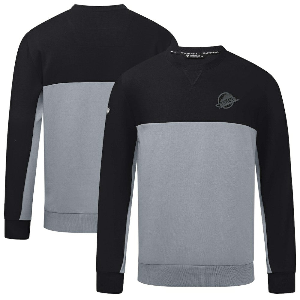 Vancouver Canucks Levelwear Legacy Nightfall Pullover Sweatshirt - Black/Gray - NHL 202597855