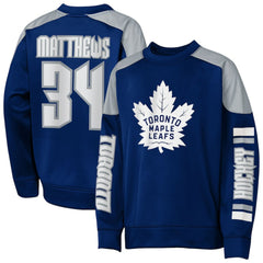 Auston Matthews Toronto Maple Leafs Outerstuff Youth Best Defense Name & Number Crewneck Sweatshirt - Blue - NHL 202598467
