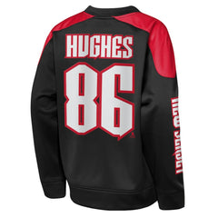 Jack Hughes New Jersey Devils Outerstuff Youth Best Defense Name & Number Crewneck Sweatshirt - Black - NHL 202598468
