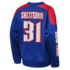 Igor Shesterkin New York Rangers Outerstuff Youth Best Defense Name & Number Crewneck Sweatshirt - Blue - NHL 202598469