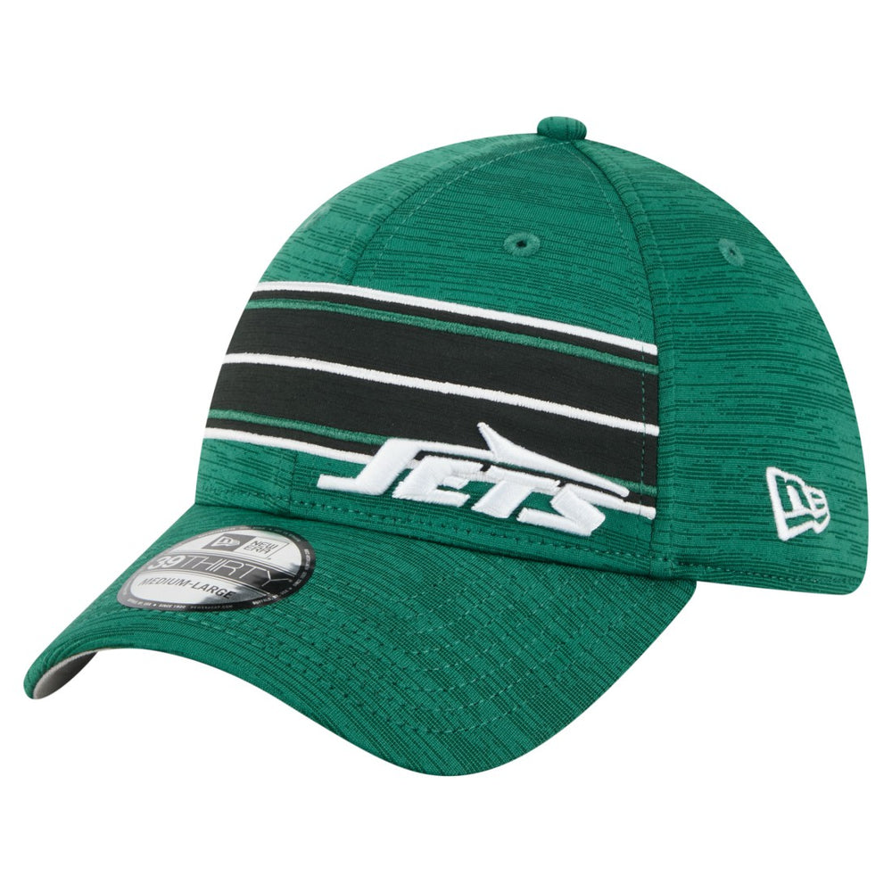 New York Jets New Era Stripes 39THIRTY Flex Hat Green