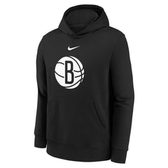 Brooklyn Nets Youth 2025/26 Club Fleece Hoodie Black | Nike US