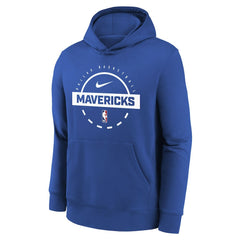Dallas Mavericks Youth 2025/26 Club Fleece Practice Hoodie for sale Blue | Nike