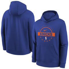 New York Knicks Youth 2025/26 Club Fleece Practice Hoodie Blue | Nike Lifestyle