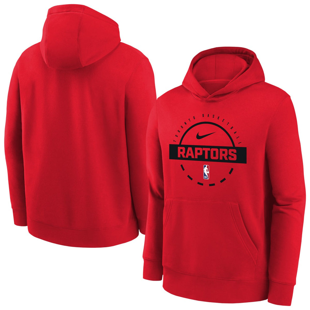 Toronto Raptors Youth 2025/26 Club Fleece Practice Hoodie Red | Nike