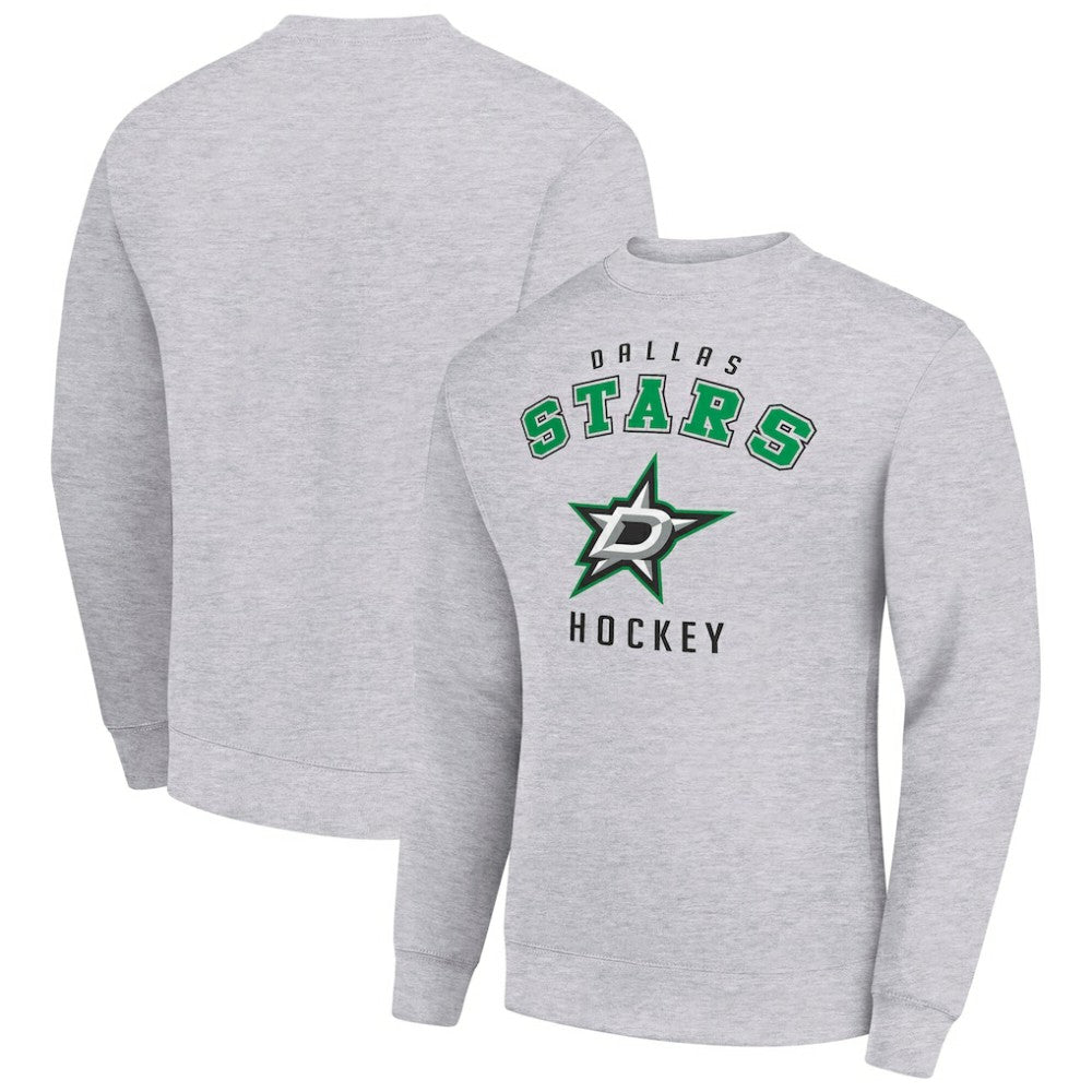 Dallas Stars Men's Starter Team Logo Fleece Pullover Sweatshirt - Heather Gray - NHL 202601567
