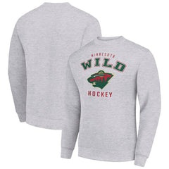 Minnesota Wild Men's Starter Team Logo Fleece Pullover Sweatshirt - Heather Gray - NHL 202601574