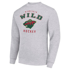 Minnesota Wild Men's Starter Team Logo Fleece Pullover Sweatshirt - Heather Gray - NHL 202601574