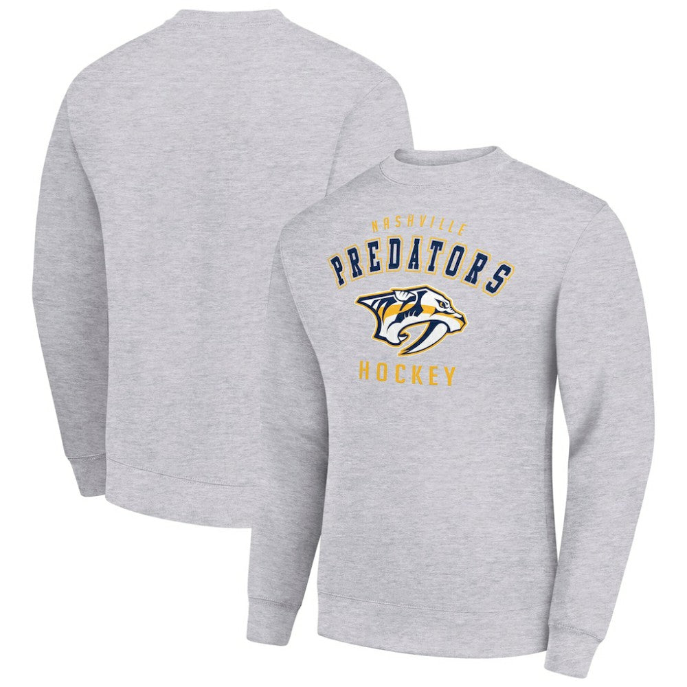 Nashville Predators Men's Starter Team Logo Fleece Pullover Sweatshirt - Heather Gray - NHL 202601578