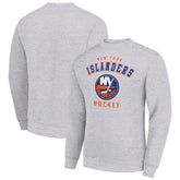 New York Islanders Men's Starter Team Logo Fleece Pullover Sweatshirt - Heather Gray - NHL 202601582