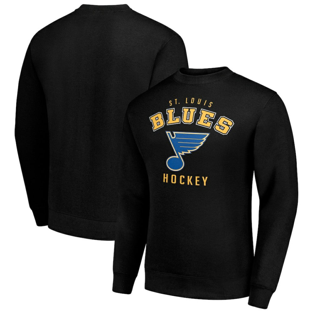 St. Louis Blues Men's Starter Team Logo Fleece Pullover Sweatshirt - Black - NHL 202601592