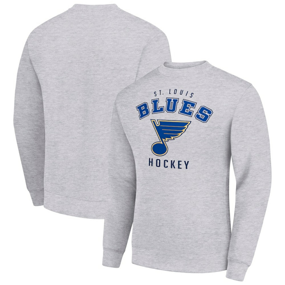 St. Louis Blues Men's Starter Team Logo Fleece Pullover Sweatshirt - Heather Gray - NHL 202601602