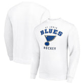 St. Louis Blues Men's Starter Team Logo Fleece Pullover Sweatshirt - White - NHL 202601614