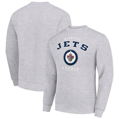 Winnipeg Jets Men's Starter Team Logo Fleece Pullover Sweatshirt - Heather Gray - NHL 202601621